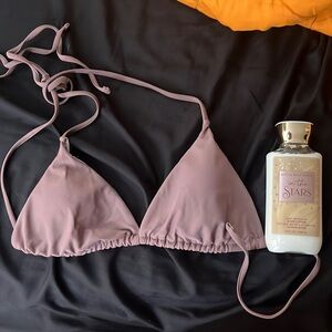 brown bikini set. both too and bottom.